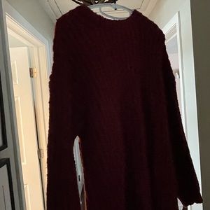 Zara long maroon sweater